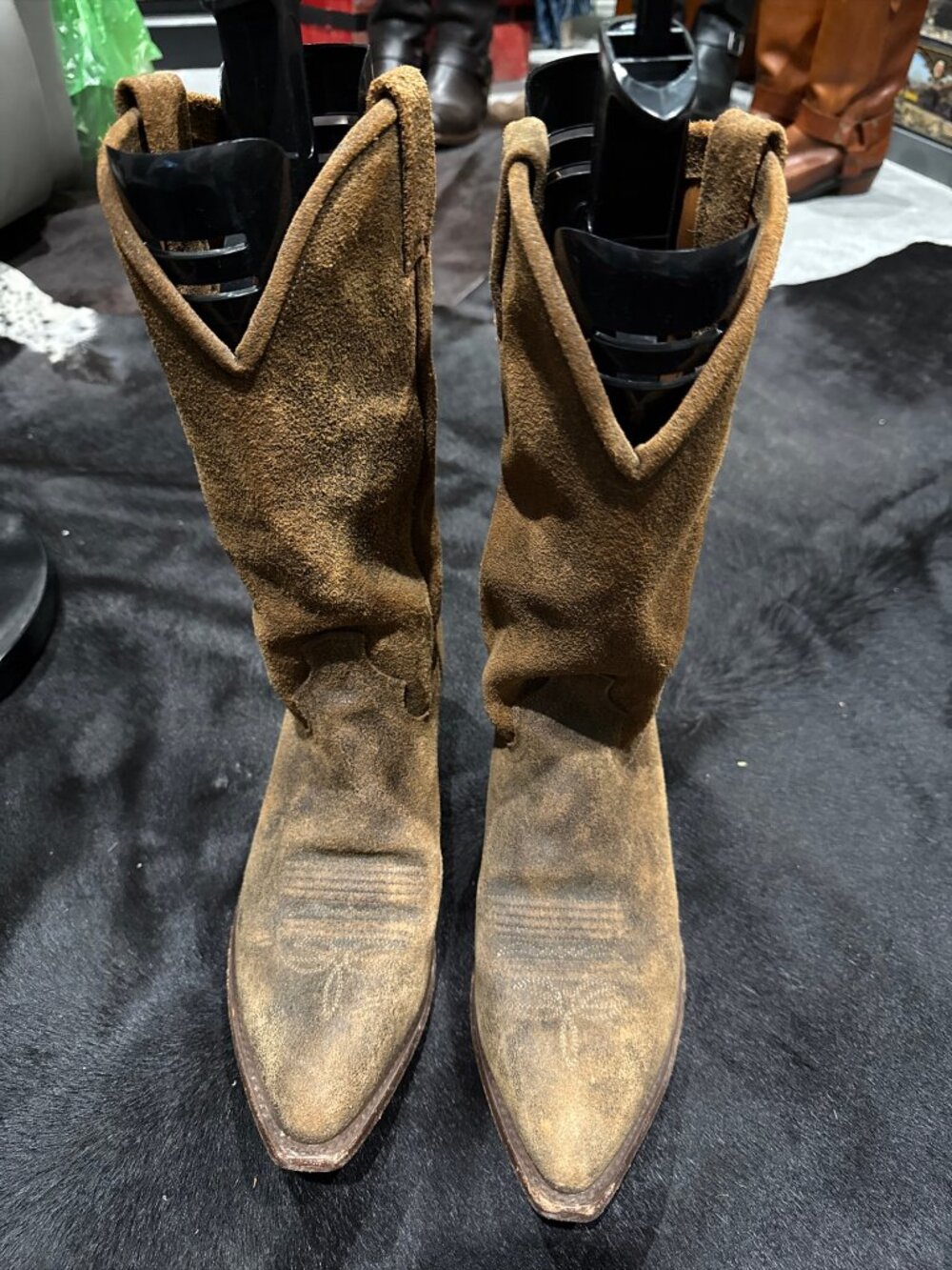Dan Post Rough Out Leather Cowboy Boots / Style 4002 J /US Men 12D